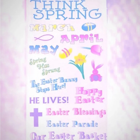 💞 New Easter / Spring Scrapbook Sticker Sheet - Picture 1 of 2